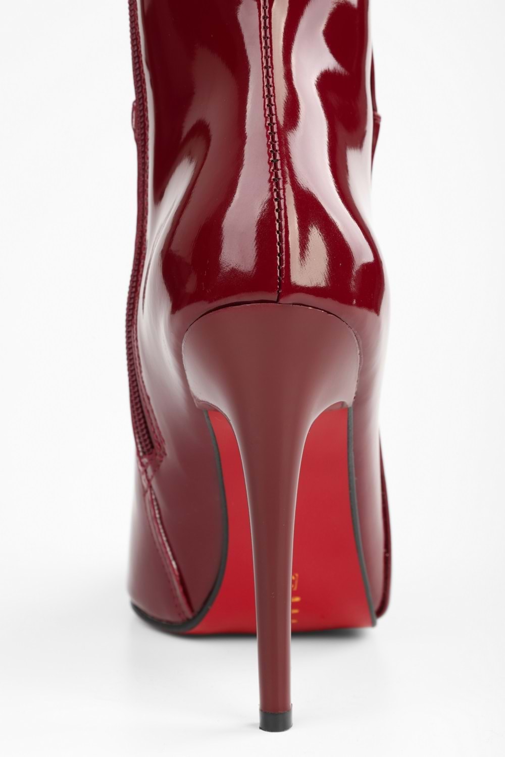 Kadın Gloss Bordo Rugan Çizme