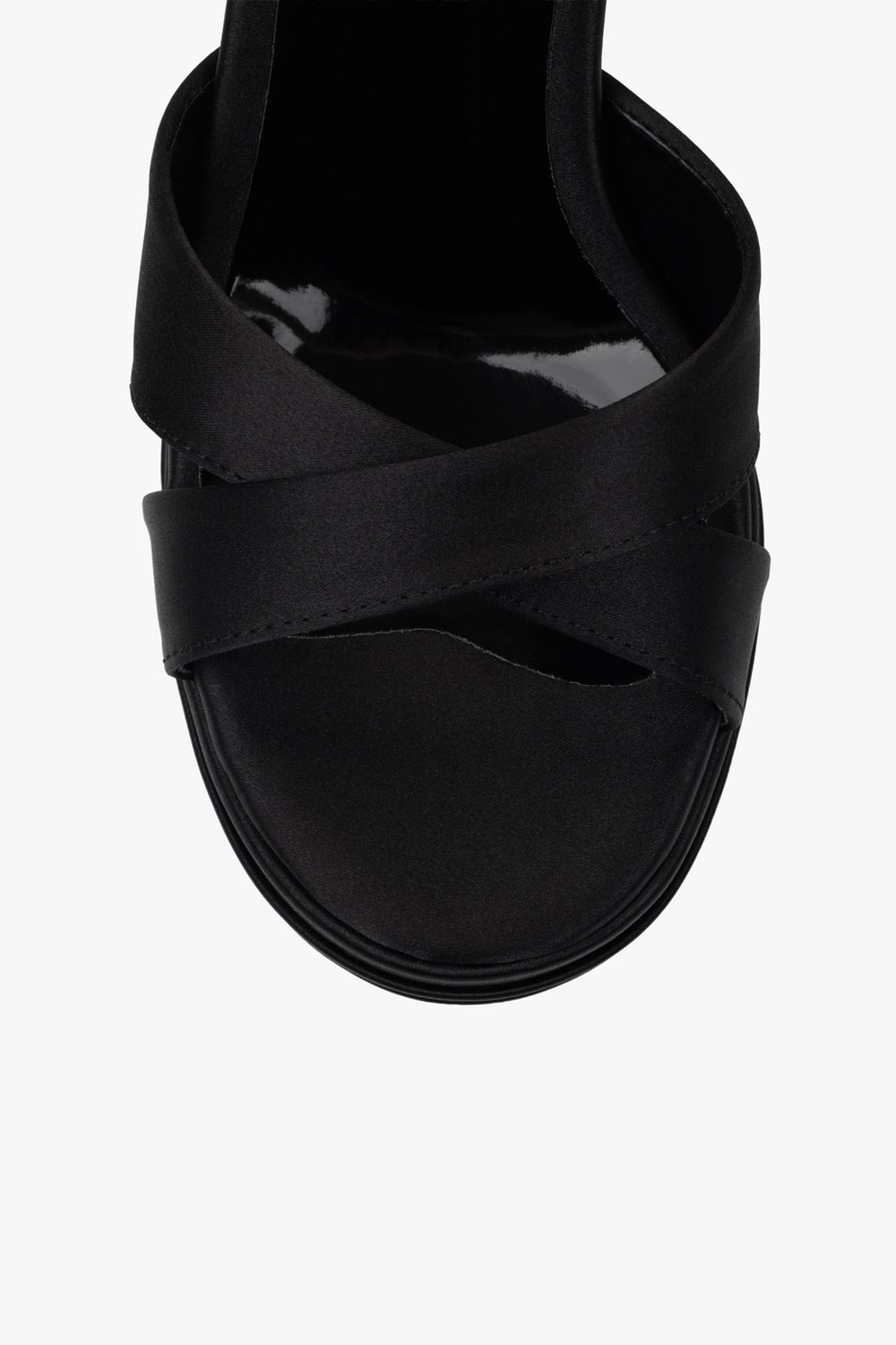 Kadın Eliva Siyah Saten Platform Topuklu Ayakkabı