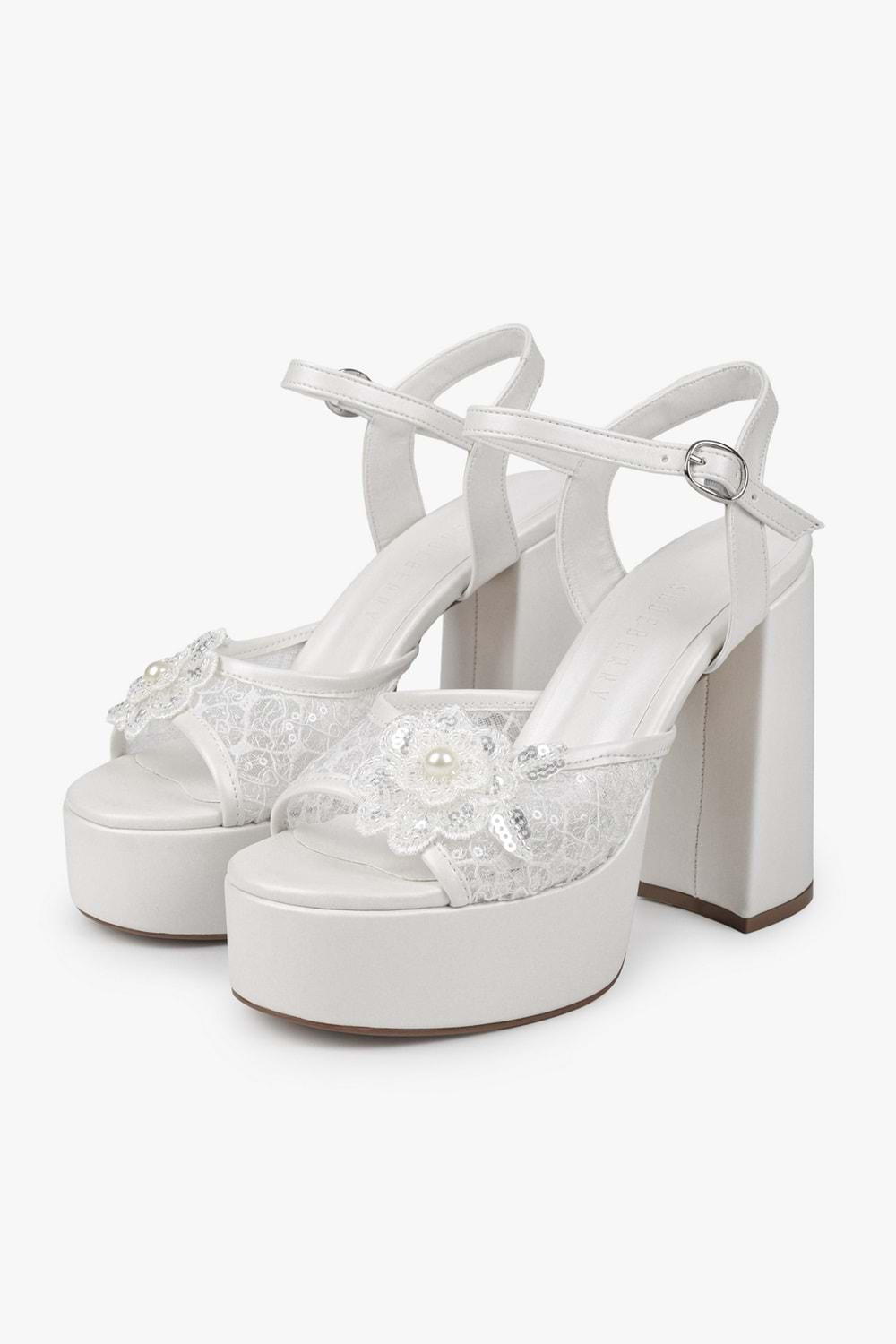 Kadın Flories Sedef Cilt Platform Topuklu Ayakkabı