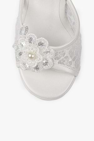 Kadın Flories Sedef Cilt Platform Topuklu Ayakkabı