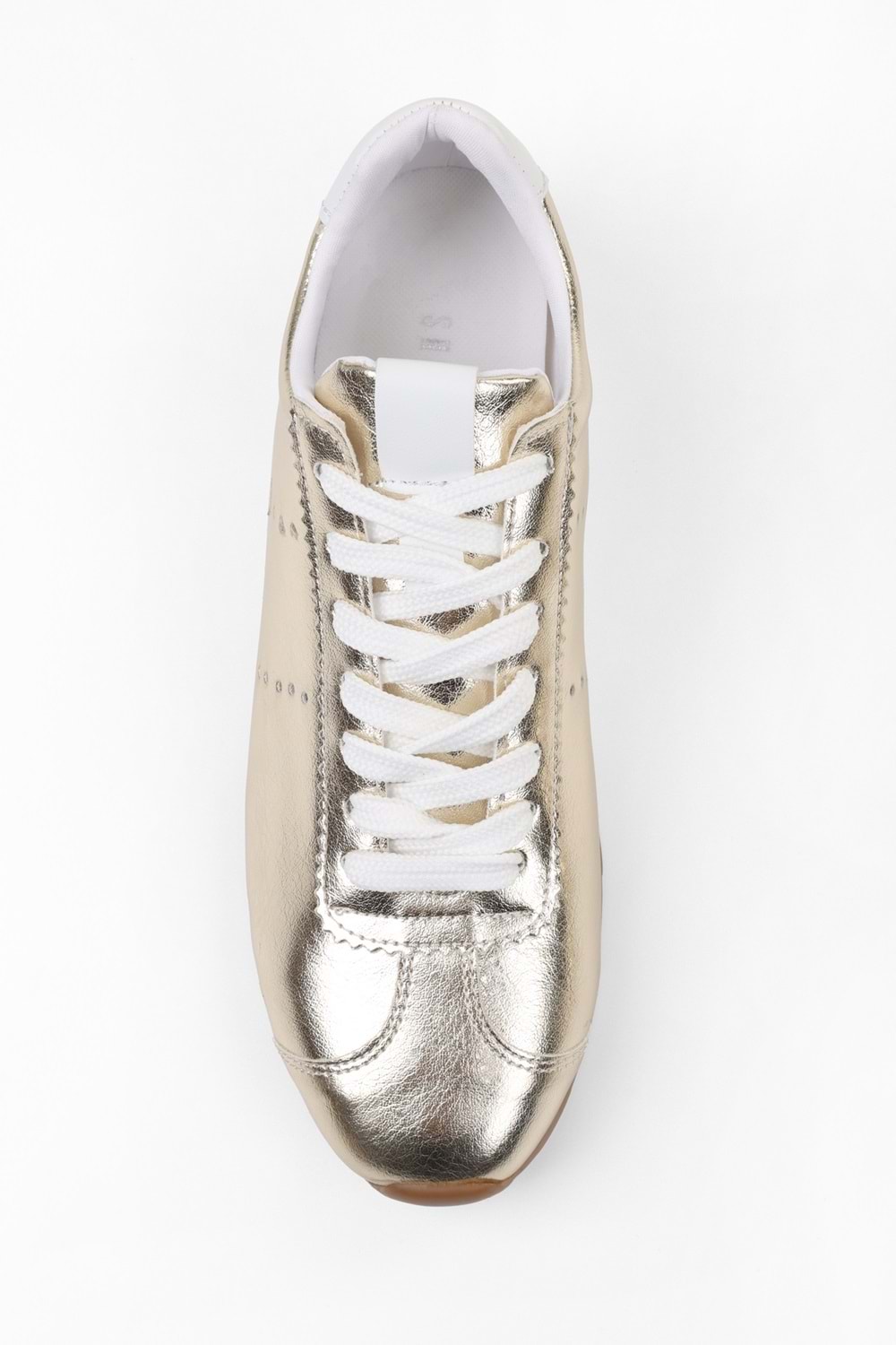 Kadın Taren Altın Parlak Sneaker