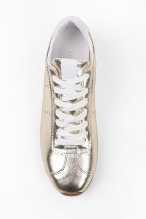 Kadın Taren Altın Parlak Sneaker
