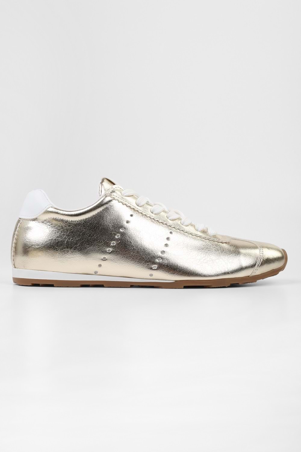 Kadın Taren Altın Parlak Sneaker