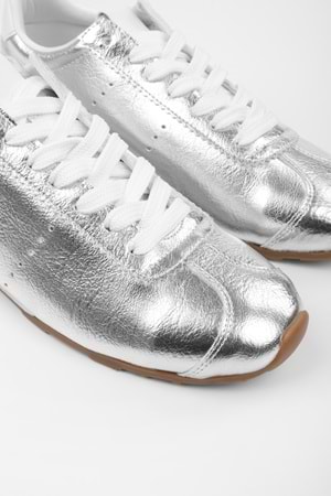 Kadın Taren Gümüş Parlak Sneaker