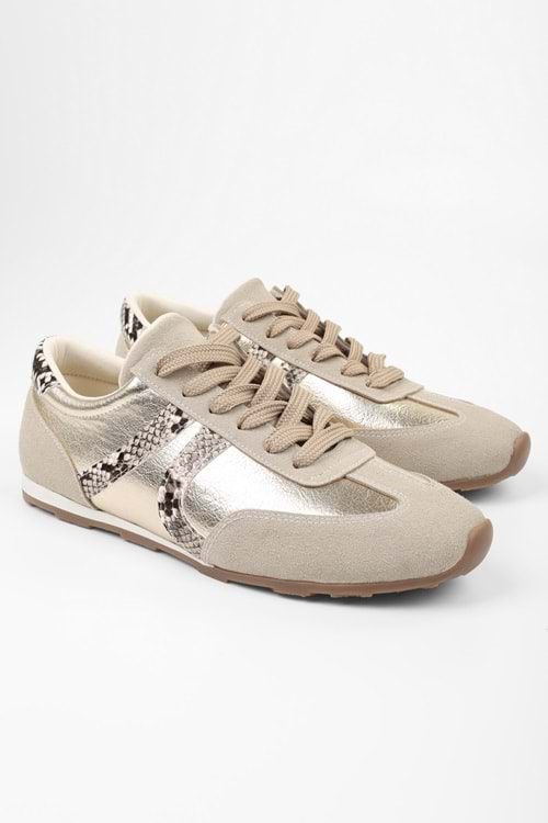 Kadın Rylen Altın Parlak Sneaker