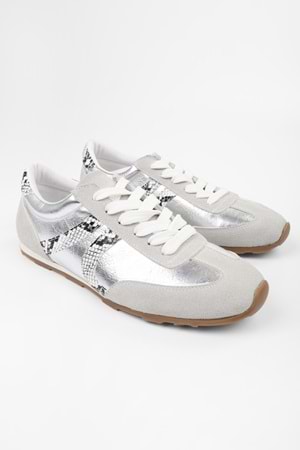 Kadın Rylen Gümüş Parlak Sneaker