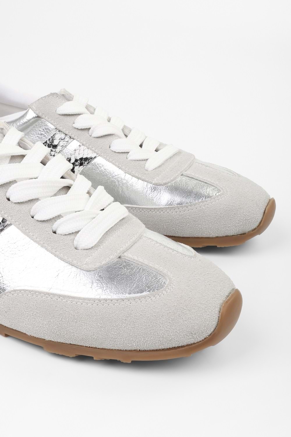 Kadın Rylen Gümüş Parlak Sneaker