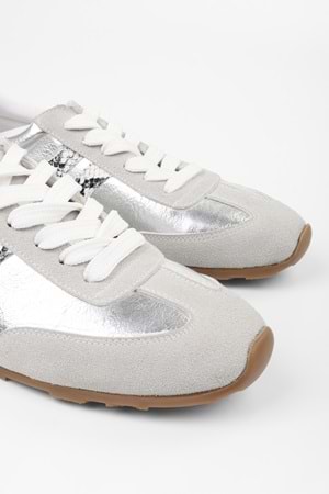 Kadın Rylen Gümüş Parlak Sneaker