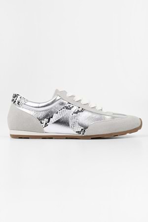 Kadın Rylen Gümüş Parlak Sneaker