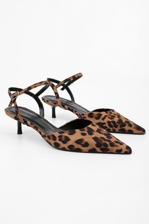 Kadın Raphael Leopar Saten Stiletto