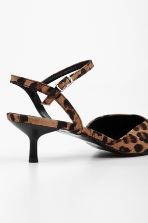 Kadın Raphael Leopar Saten Stiletto