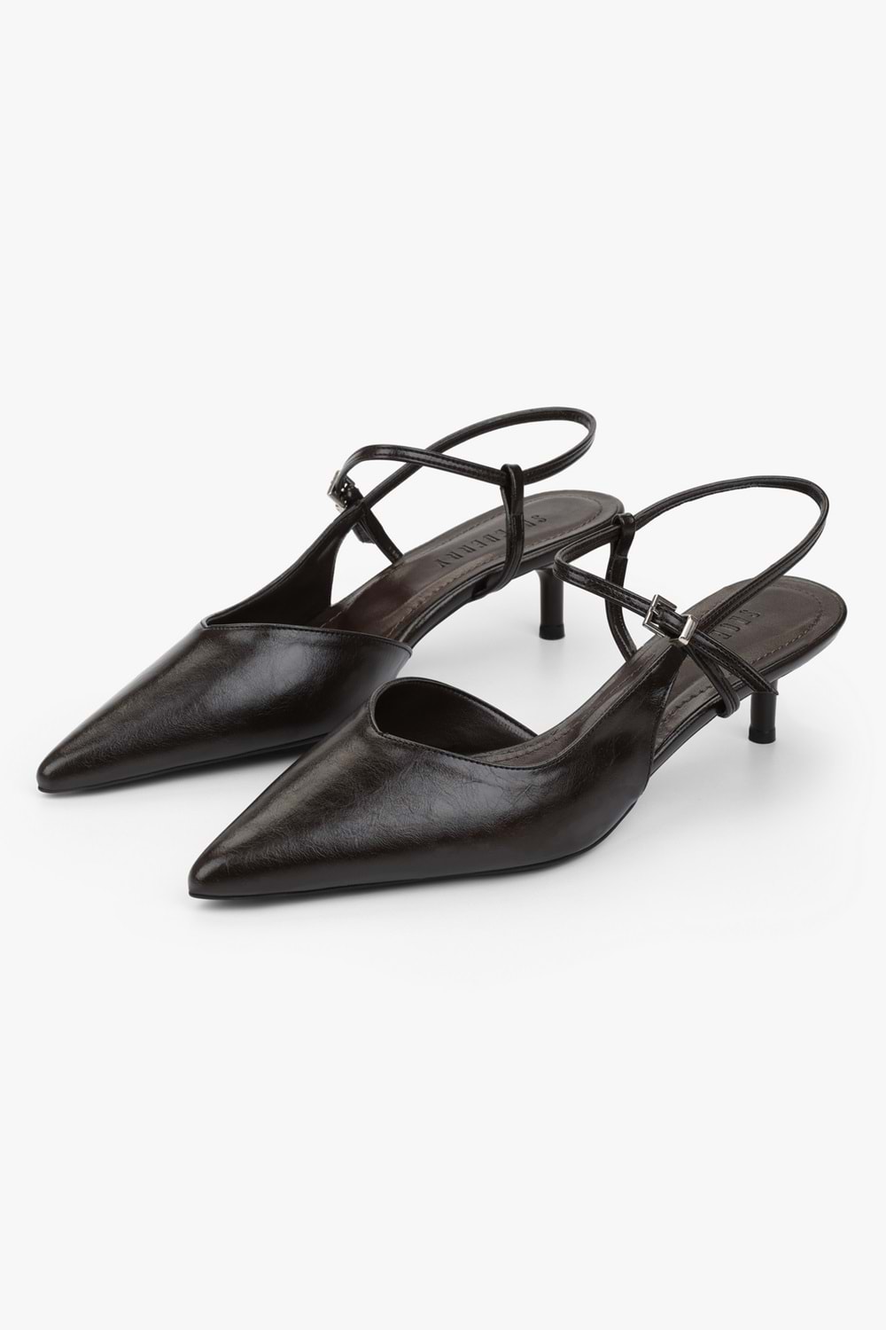 Kadın Lea Kahve Cilt Stiletto