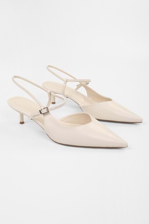 Kadın Lea Ekru Parlak Stiletto