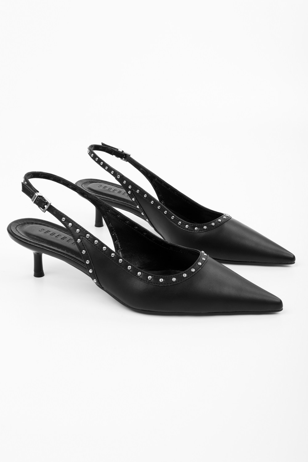 Kadın Nina Siyah Cilt Troklu Stiletto