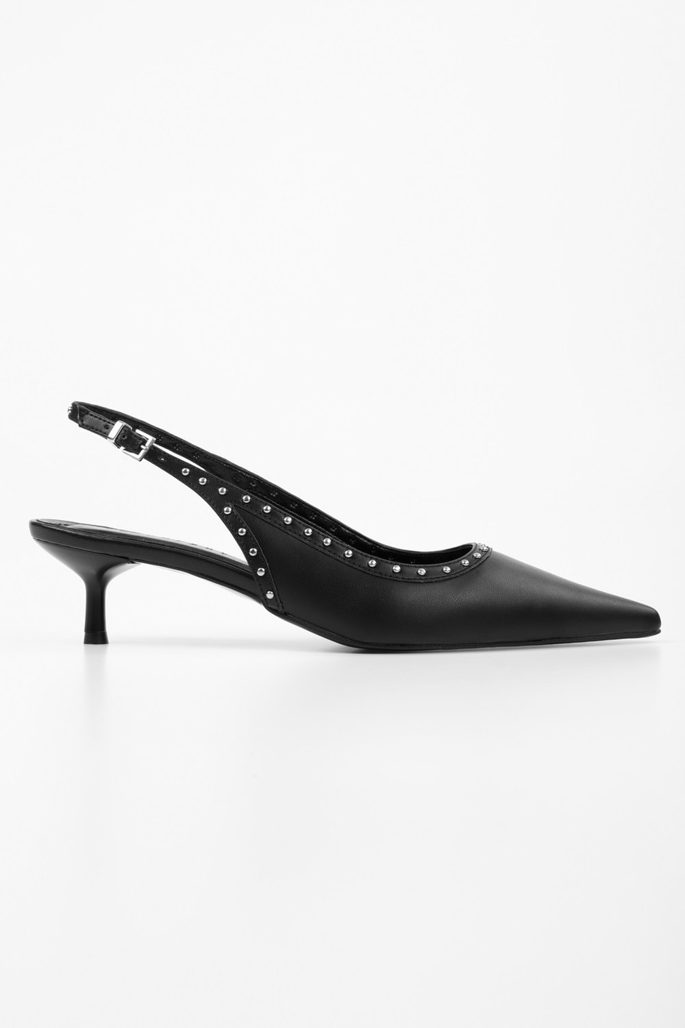 Kadın Nina Siyah Cilt Troklu Stiletto
