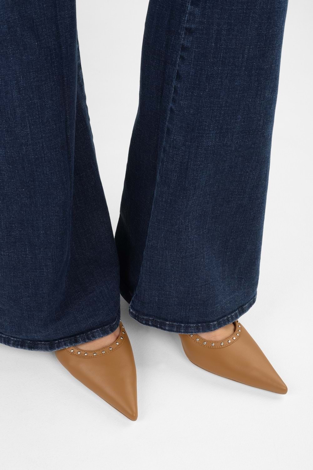 Kadın Nina Taba Cilt Troklu Stiletto