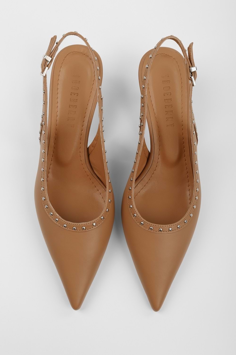 Kadın Nina Taba Cilt Troklu Stiletto