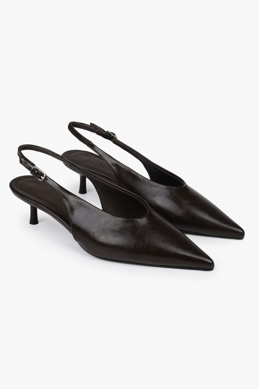 Kadın Luna Kahve Cilt Stiletto