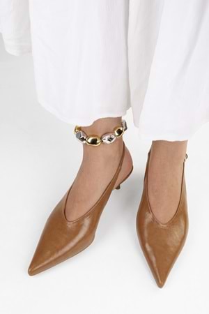 Kadın Luna Karamel Cilt Stiletto