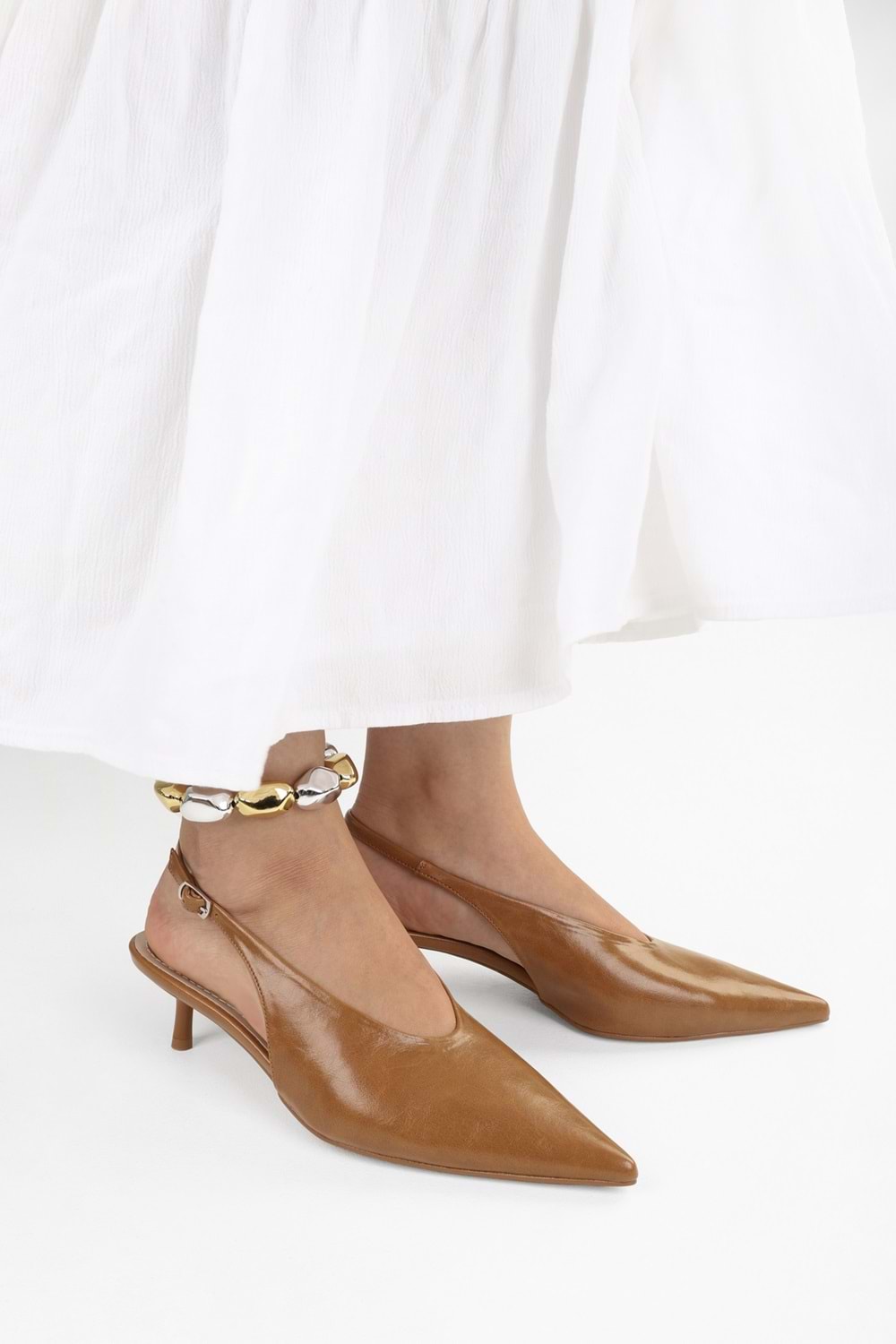 Kadın Luna Karamel Cilt Stiletto