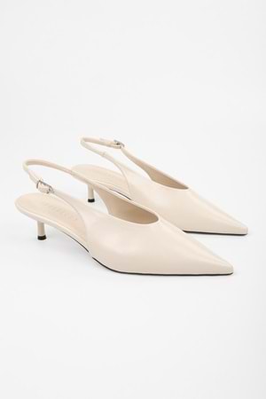 Kadın Luna Ekru Cilt Stiletto