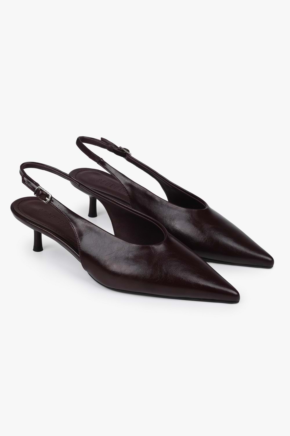 Kadın Luna Bordo Cilt Stiletto