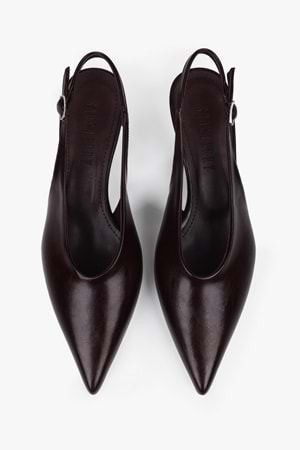 Kadın Luna Bordo Cilt Stiletto