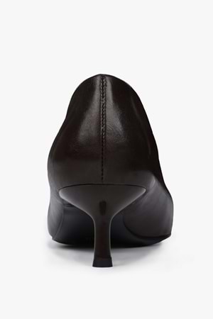 Kadın Corin Acı Kahve Cilt Kısa Topuklu Stiletto