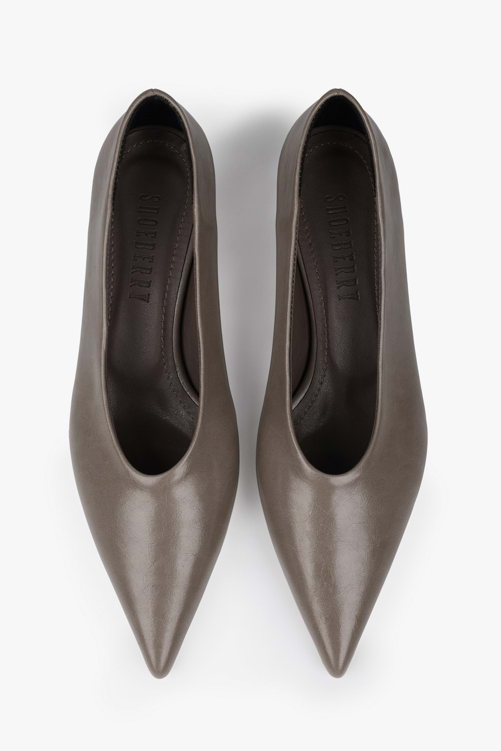 Kadın Corin Vizon Cilt Kısa Topuklu Stiletto