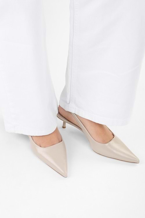 Kadın Kate Ekru Cilt Stiletto