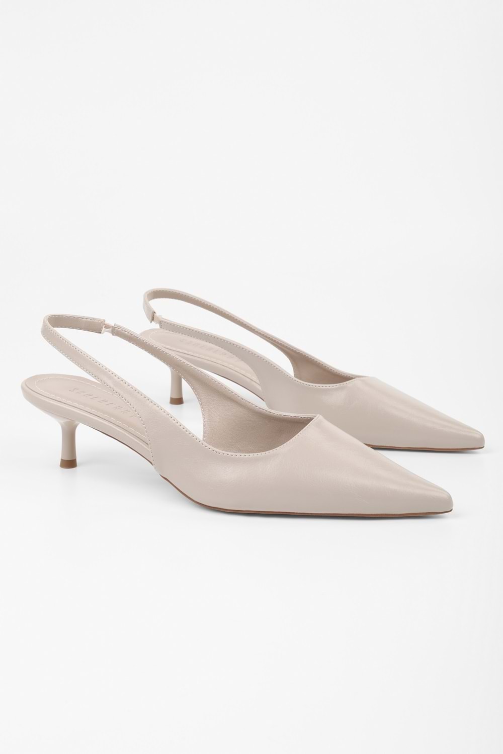 Kadın Kate Ekru Cilt Stiletto