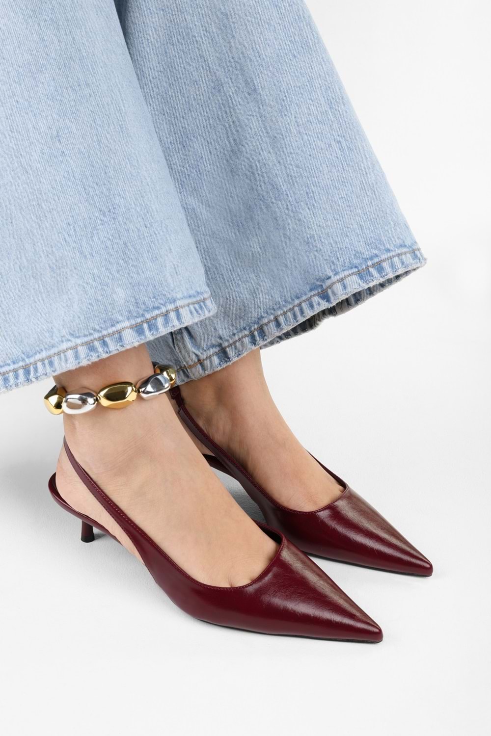 Kadın Kate Bordo Cilt Stiletto