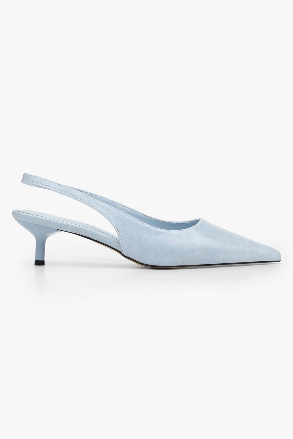 Kadın Kate Bebe Mavisi Cilt Mini Topuklu Stiletto