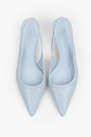 Kadın Kate Bebe Mavisi Cilt Mini Topuklu Stiletto