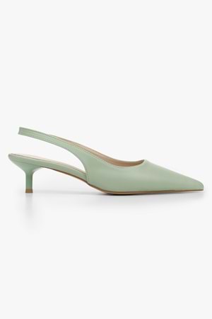 Kadın Kate Mint Yeşil Cilt Mini Topuklu Stiletto