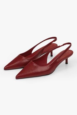 Kadın Kate Kırmızı Cilt Mini Topuklu Stiletto