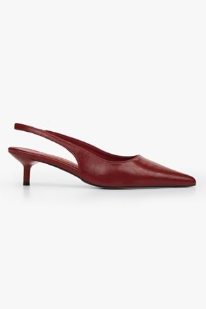 Kadın Kate Kırmızı Cilt Mini Topuklu Stiletto