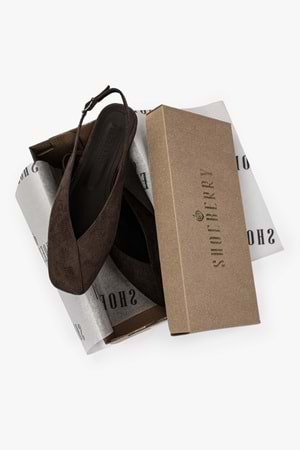 Kadın Noya Kahve Süet Babet