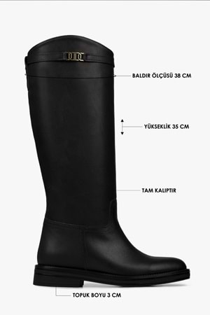 Kadın Valen Siyah Cilt Çizme
