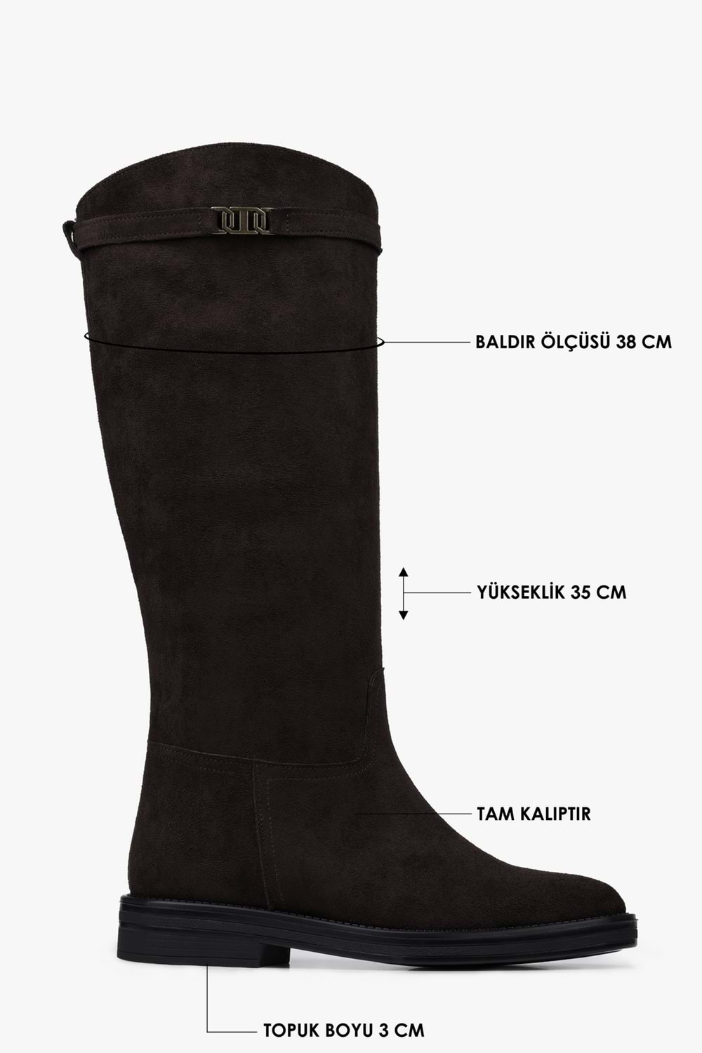Kadın Valen Acı Kahve Süet Çizme
