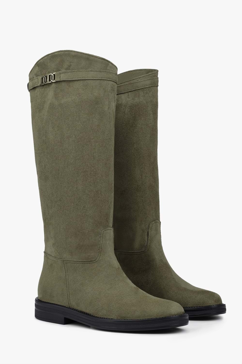 Kadın Valen Yağ Yeşili Süet Çizme