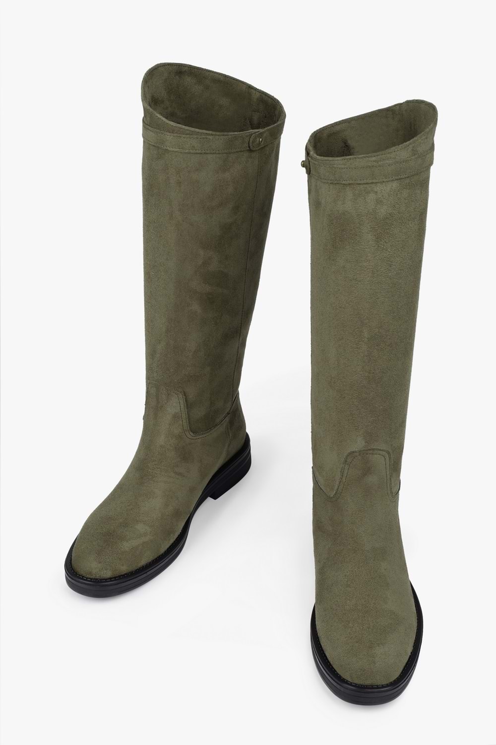 Kadın Valen Yağ Yeşili Süet Çizme