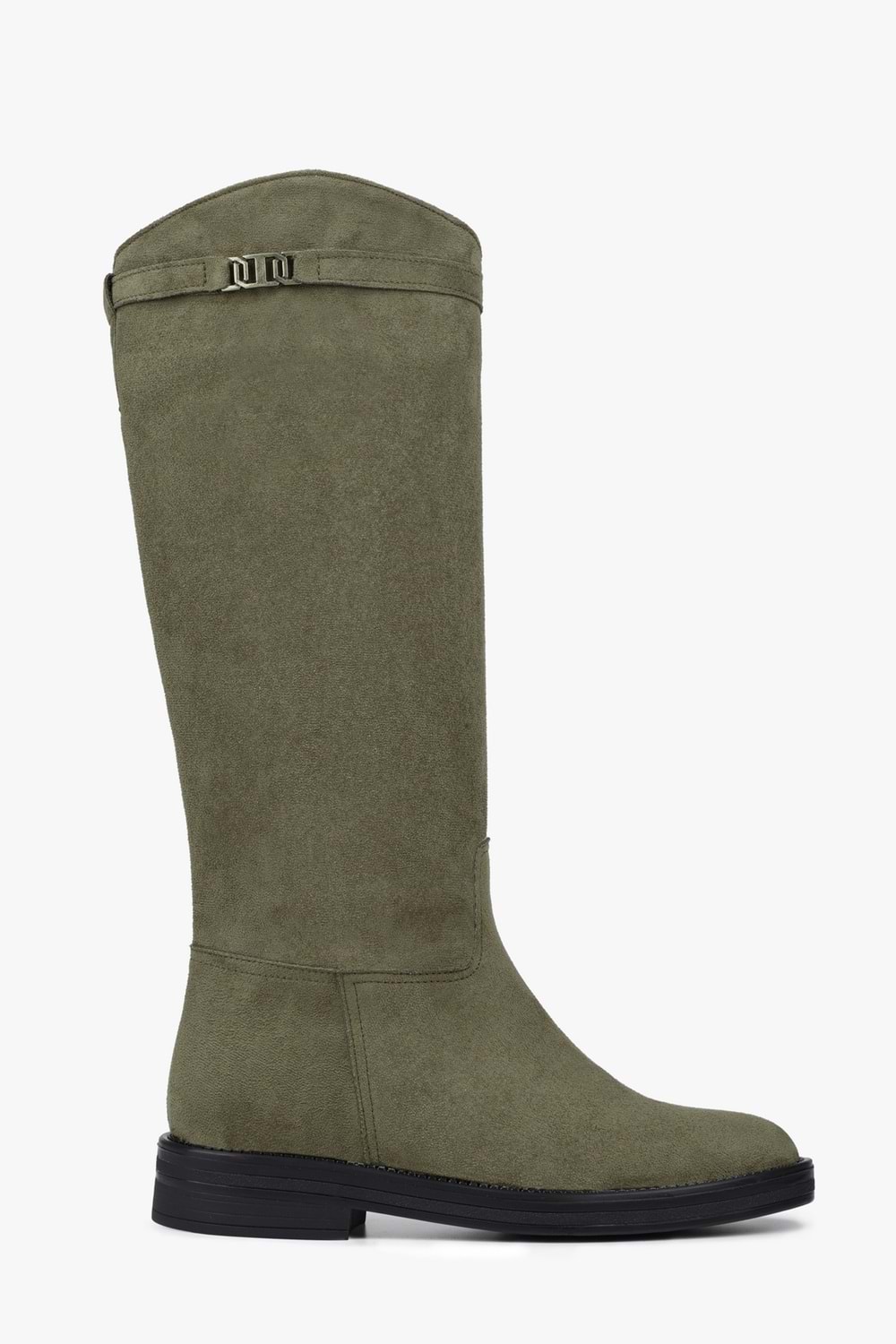 Kadın Valen Yağ Yeşili Süet Çizme