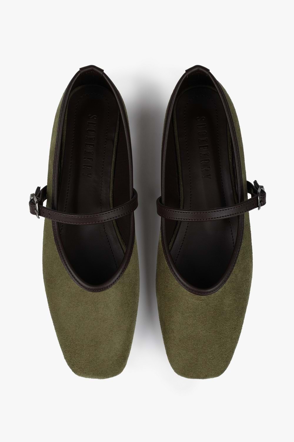 Kadın Lunel Yağ Yeşili Süet Babet