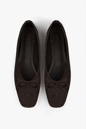 Kadın Lovia Acı Kahve Süet Fiyonklu Babet