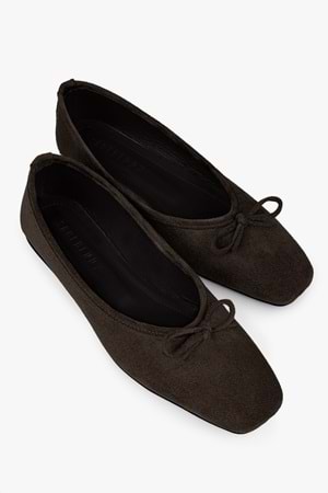 Kadın Lovia Acı Kahve Süet Fiyonklu Babet