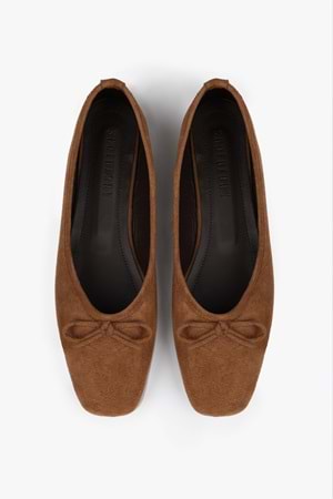 Kadın Lovia Taba Süet Fiyonklu Babet