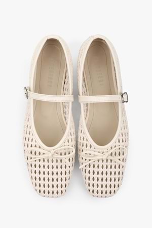 Kadın Alira Ekru Cilt Fiyonklu Örgü Babet