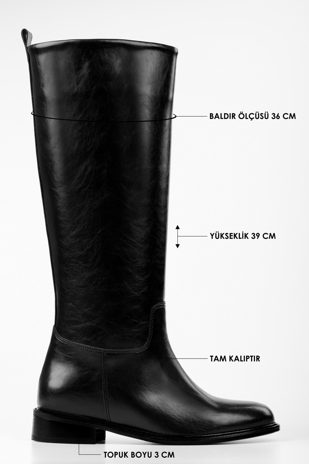 Kadın Lace Siyah Cilt Binici Çizme