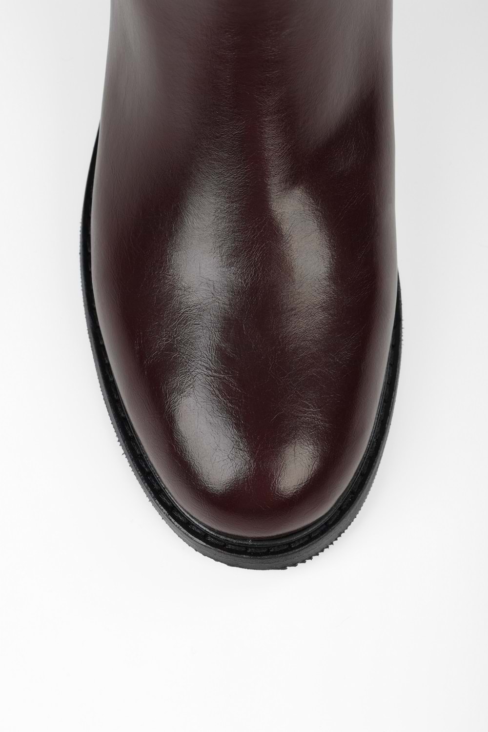 Kadın Lace Bordo Cilt Binici Çizme